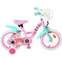 Volare Paw Patrol Kinderfahrrad - Mädchen - 14 Zoll - Rosa - Zwei Handbremsen