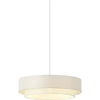 QAZQA Moderne Hängelampe weiß 50cm 3-flammig - Drum Duo