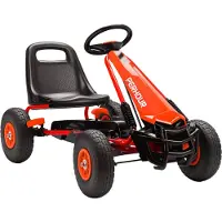 AIYAPLAY Gokart Tretauto mit Handbremse verstellbar Sitz Vor- und Rückwärtsgang