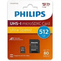 Philips Microsdxc 512gb Class 10 Uhs-i U1 Speicherkarte