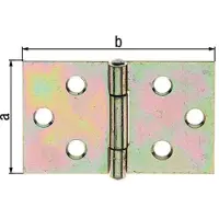 GAH Alberts Scharnier Höhe 70 mm Breite 104,5 mm Stärke 1,25 mm Stahl galvanisch gelb verzinkt breit