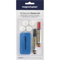 MAGNETOPLAN 37102, Zubehörset, Schwarz, Rot, 0,7 kg, Sichtverpackung, Tafelwischer, Tafelmagnet, Tafelmarker