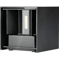 V-TAC VT-217078 - Wandleuchte schwarz IP65 Bridglux Chip