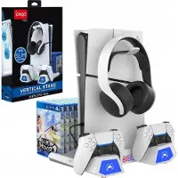 IPEGA Multifunctional Charging RGB Stand with Cooling for PS5/PS5 Slim White