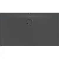 Bette BetteFloor Side Duschwanne mit BetteAntirutsch Pro, 1400x800mm, 3379-400AE, Farbe: Raven