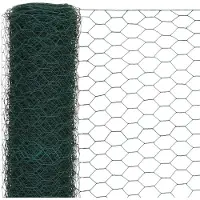 vidaXL Drahtzaun Stahl mit PVC-Beschichtung 25x1,5 m Grün