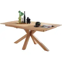 Massivart Esstisch Massivholztisch 180 cm in Wildeiche ausziehbar - RICARDO