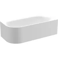 Bette Lux Oval V half vrijstaand bad 2-persoons 185x85cm glans wit plaatstaal