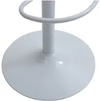 Vente-unique Barhocker aus und Metall - Verstellbare Höhe - Natürliches Licht und Weiß - MONTE