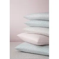 Elegante Uni Jersey Bettwäsche Solid Stripe Kissenbezug einzeln 40x80 cm sand