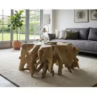 Die Faktorei »Thor« Unikat Couchtisch Teak-Wurzel ca. 80x50x80 cm