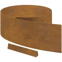 vidaXL Raseneinfassung 4 Stk. 450 x 0,05 x 25 cm Wetterfeststahl