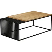 Die Faktorei Faktorei Paul Couchtisch Wildeiche/Metall 100x60x40 cm