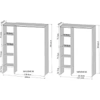 Temahome »Tom 1« Kleiderschrank mit Vorhang Eiche Ecru 123/160x182x50 cm
