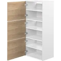 Temahome »Bamboo« Schuhregal Weiß mit Eiche 50x119x33 cm