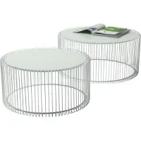Kare design Design »Wire White« Couchtisch 2er - Set