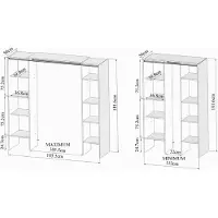 Symbiosis »Tom 2.2« Kleiderschrank mit Vorhang Eiche Ecru 112/185x182x50 cm