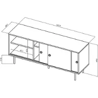Symbiosis »Zip« Sideboard Schwarz 148x65x40 cm