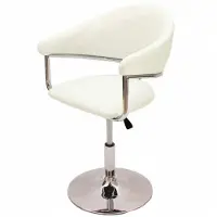 Mendler Barhocker HWC-L51, Barstuhl Tresenhocker Lounge Stuhl, Kunstleder creme