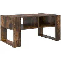 vidaXL Couchtisch Geräucherte Eiche 92 x 53 x 45 cm Holzwerkstoff