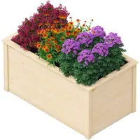 Upyard Hochbeet 133 x 72 x 70 cm natur mit Schutzfolie