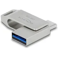DeLOCK USB 5 Gbps USB-C + Typ-A Speicherstick 256 GB - Metallgehäuse