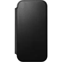 Nomad Apple iPhone 17 Hülle - Echtes Leder - - Klapphülle - Schwarz