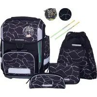 Schneiders Schulranzen Ergolite Set 9-teilig Dark Hunter schwarz