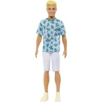 Barbie Fashionistas Ken Puppe Nr. 211 mit blondem Haar und Kaktus-T-Shirt, Modepuppe, Männlich, 3 Jahr(e), Junge/Mädchen, 305 mm, 0 g