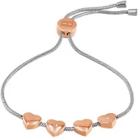 Tommy Hilfiger Damen-Armband aus Edelstahl - Silber/Roségold 2780122