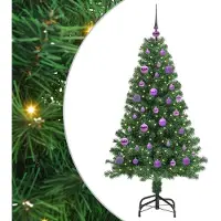 vidaXL Künstlicher Weihnachtsbaum mit 150 LEDs mit Ständer Grün 150 cm