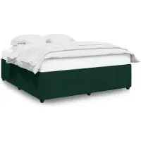 vidaXL Bettgestell ohne Matratze Dunkelgrün 180x200 cm Samt