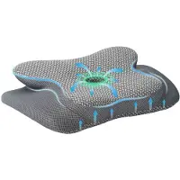 vidaXL Nackenkissen Grau Viscoschaum 58 x 38 x 12 cm