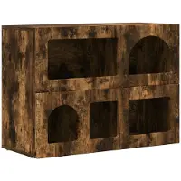 vidaXL Sideboard ELST Geräucherte Eiche 80,5 x 35 x 59 cm