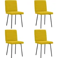 vidaXL Esszimmerstühle 4 Stk. Gelb Samt