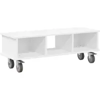 vidaXL TV-Ständer 100 x 35 x 35 cm Weiß Holzwerkstoff
