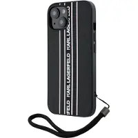 Karl Lagerfeld PolyurethanSaffiano Athleisure Stripe And Strap Iphone 15 Handyhülle One Size