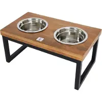 Boon Boony Est 1941 Dinnerset Holz mit Metallrahmen Futternäpfe Hund