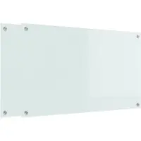vidaXL Küchenrückwand 2 stk. Weiß 100 x 60 cm Gehärtetes Glas