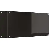 vidaXL Küchenrückwand 2 stk. Schwarz 100 x 50 cm Gehärtetes Glas