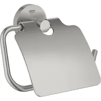 GROHE Start QuickFix Toilettenpapierhalter, mit Deckel, klebbar, supersteel