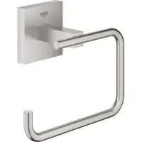 GROHE Start Cube QuickFix Toilettenapierhalter, ohne Deckel, klebbar, supersteel