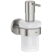 GROHE Start QuickFix Seifenspender mit Halter, klebbar, supersteel