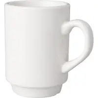 Mammoet Budgetline Kaffeetassen, 19 cl, 12 Stück, Weiß Porzellan, Kaffeebecher