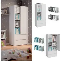 Vicco Kleiderschrank Ruben Weiß 80 x 190 cm, Model 37173