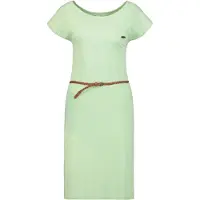Alife & Kickin Sommerkleid , Damen, Gr. L, Normalgrößen, grün (pear melange), 65% Baumwolle, 35% Polyester, Rundhals, Kleider Sommerkleid
