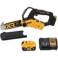 DeWalt Bürstenlose Astkettensäge XR 18V – 1 5,0-Ah-Akku, Ladegerät + Zubehör – DCMPS520P1-QW
