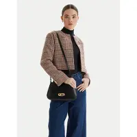 Calvin Klein Hardware Flap Medium Crossover Bag Black/tumbled Deep Gold Größe: OS | Umhängetaschen Outlet | Damen | Gelb