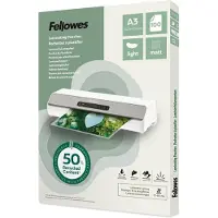 Fellowes Laminierfolien, Format A3, Folienstärke 80 µ, Recycling-PET, transparent-matt, 100 Stück