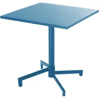 Oviala Quadratischer Bistro-Gartentisch mit Klappplatte Pazifikblau - Palavas
